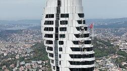 Vinçten Düşen Parçalar Çamlıca Kulesi'nin Cephesinde Hasar Oluşturdu