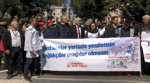 Cerrahpaşa’da “Hastaneler Yerinde Yenilensin” Eylemi