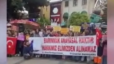 Antalya’da Astronomik Kira Fiyatları Protesto Edildi