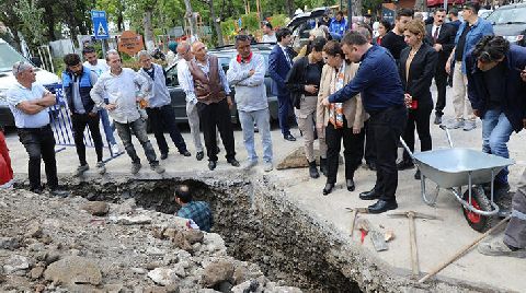 Doğal Gaz Kazısında Roma Sütunu Bulundu