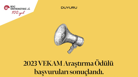 2023 VEKAM Araştırma Ödülü Başvuruları Sonuçlandı 2023 VEKAM Araştırma Ödülü Başvuruları Sonuçlandı