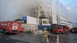 Arnavutköy'de Cam Fabrikasında Yangın