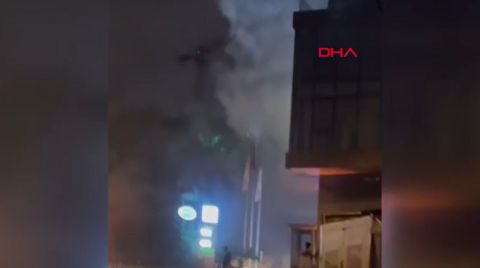 Şişli'de Otelde Yangın