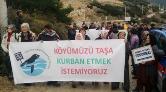 Foçalılardan Taşocağı Protestosu