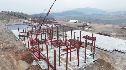 Kahramanmaraş'ta Türkoğlu Acil Durum Hastanesi'nin İnşası Sürüyor