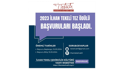 2023 İlhan Tekeli Tez Ödülleri 2023 İlhan Tekeli Tez Ödülleri