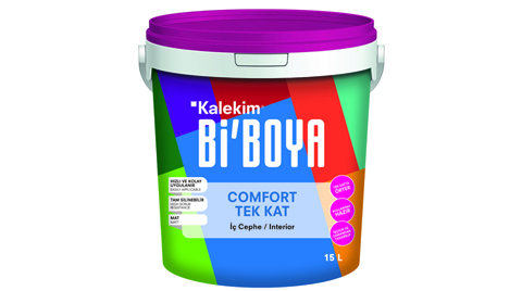 Tek Katla Üstün Örtme Gücü: Bi’Boya Comfort Tek Kat