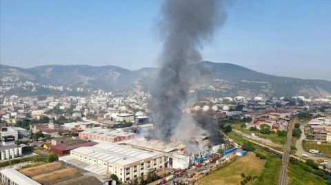 Samsun'da Fabrika Yangını