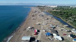 Kumköy Sahilindeki Çardaklar Yıkıldı
