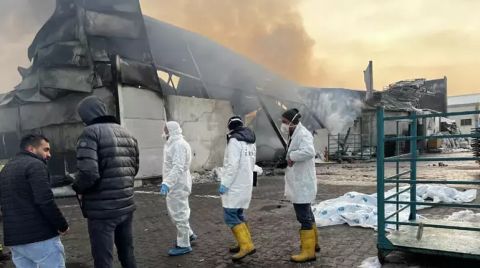 Kayseri'de Fabrika Yangını