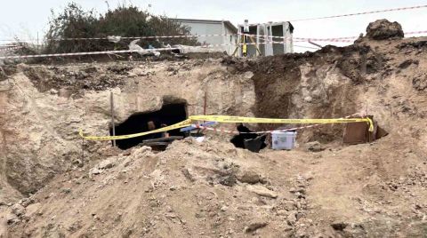 İnşaat Temel Kazısında Mezar Odaları Bulundu