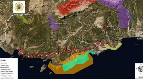 Finike- Kalkan Bölünmüş Yol Projesine 'ÇED Olumlu' Kararı