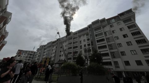 7 Katlı Apartmanda Yangın 