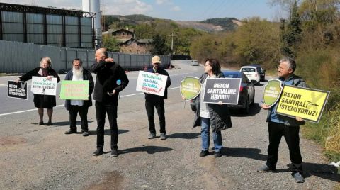 Uskumruköy’de Beton Tesisi Protestoları Sürüyor