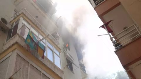 4 Katlı Apartmanda Yangın Paniği