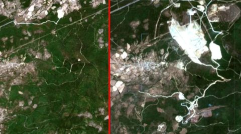 Kazdağları’ndaki Tahribat Uydu Fotoğraflarında