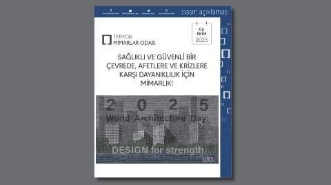Mimarlar Odası Dünya Mimarlık Günü Basın Bildirisi