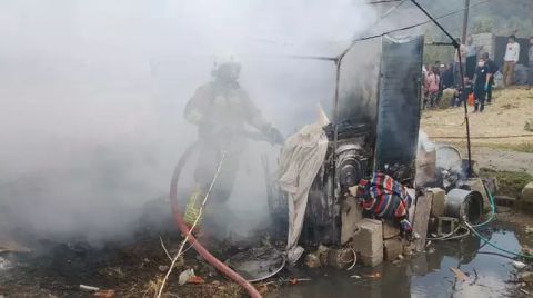Hatay’da Konteyner Yangınında Bir Bebek Öldü