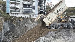 Temel Kazısında Çöken Alan Toprakla Dolduruluyor