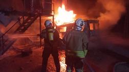 Hatay’da İnşaat Şantiyesinde Yangın